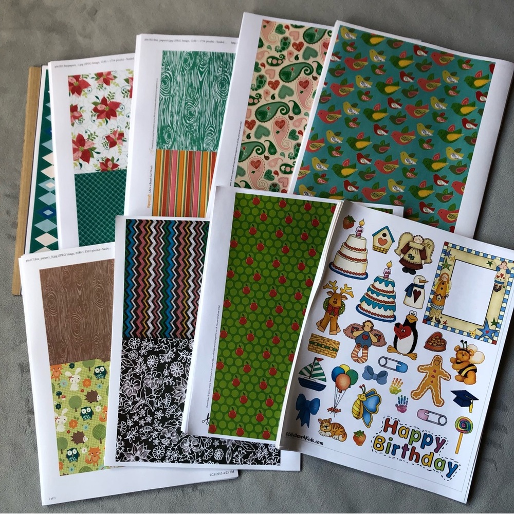 250+ ~ 8.5 x 11 Sheets of Scrapbooking Craft Paper